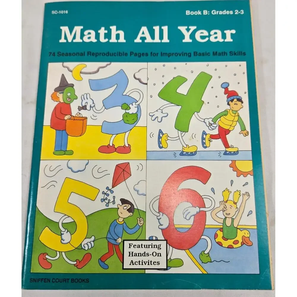 Homeschool Classroom Math All Year Reproducibles & Worksheets 3 Books 1st to 5th